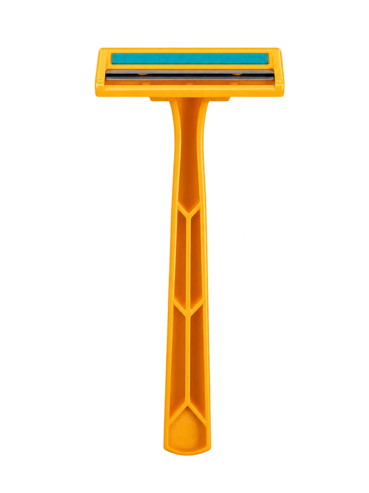 GOODMAX 2-Blade Comfort Razor, Orange: front view, blade side