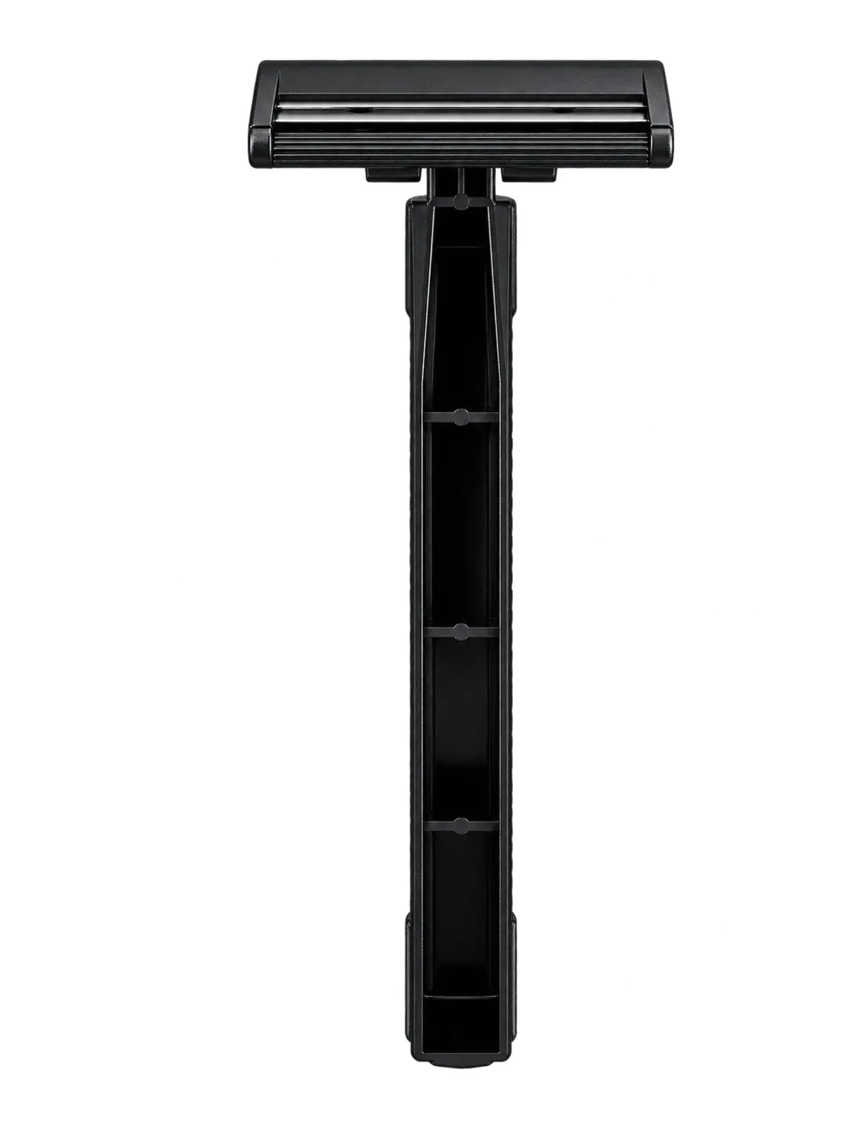 GOODMAX 2-Blade Razor, Black: front view, blade side
