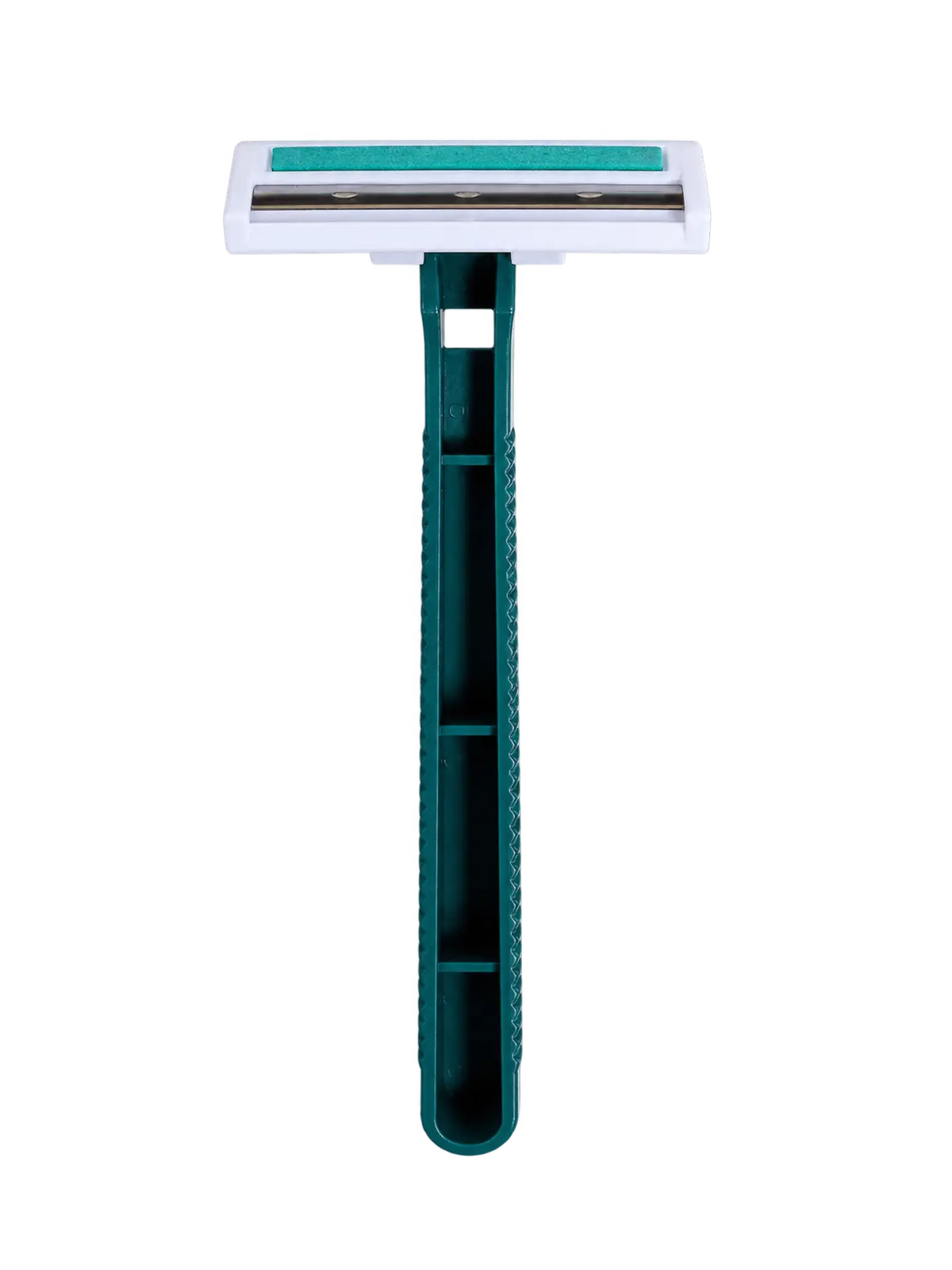 GOODMAX 2-Blade Razor, Green: front view, blade side